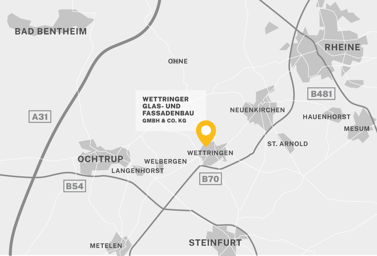 Wettringer Glas und Fassadenbau GmbH & Co.KG Anfahrt